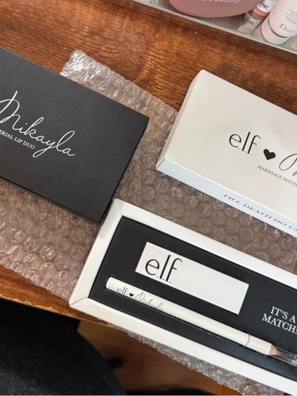 e.l.f. Mikayla Collaboration Lip Duo in Black & White Packaging